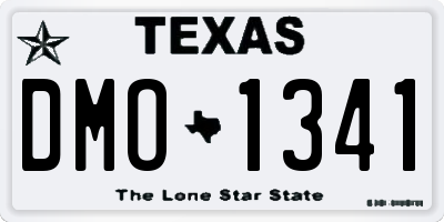 TX license plate DMO1341