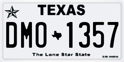 TX license plate DMO1357