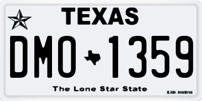TX license plate DMO1359