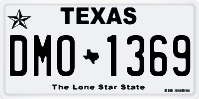 TX license plate DMO1369