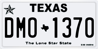 TX license plate DMO1370