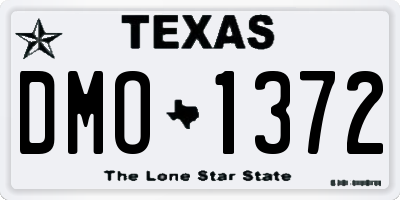 TX license plate DMO1372