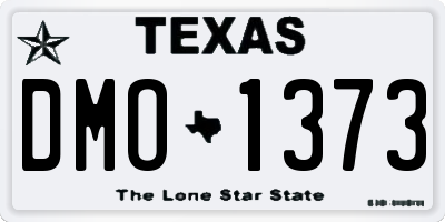 TX license plate DMO1373