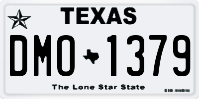 TX license plate DMO1379
