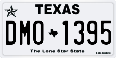 TX license plate DMO1395