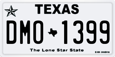 TX license plate DMO1399