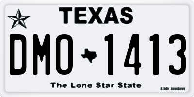 TX license plate DMO1413