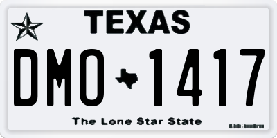 TX license plate DMO1417
