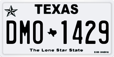 TX license plate DMO1429