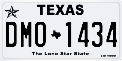 TX license plate DMO1434