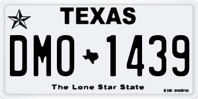 TX license plate DMO1439