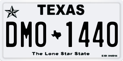 TX license plate DMO1440
