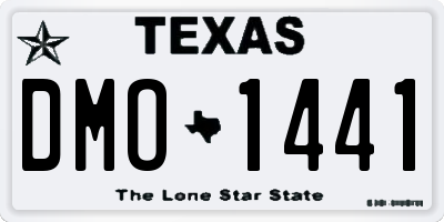 TX license plate DMO1441