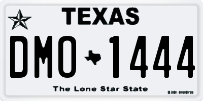 TX license plate DMO1444