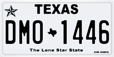 TX license plate DMO1446