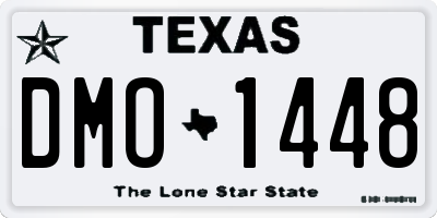 TX license plate DMO1448
