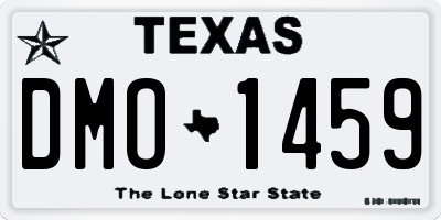 TX license plate DMO1459