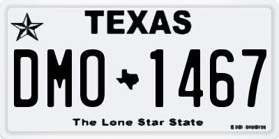 TX license plate DMO1467