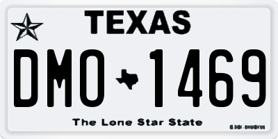 TX license plate DMO1469