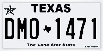 TX license plate DMO1471