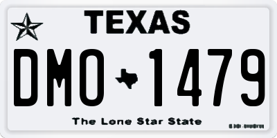 TX license plate DMO1479