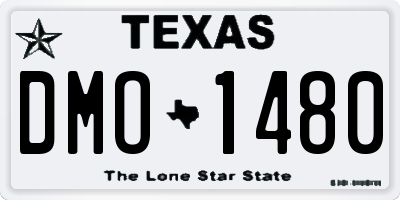 TX license plate DMO1480