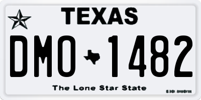 TX license plate DMO1482