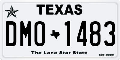 TX license plate DMO1483