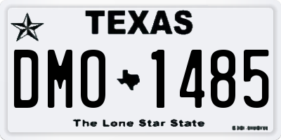 TX license plate DMO1485