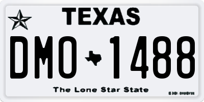 TX license plate DMO1488