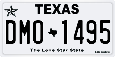 TX license plate DMO1495