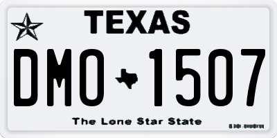 TX license plate DMO1507