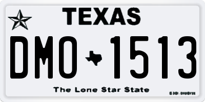 TX license plate DMO1513