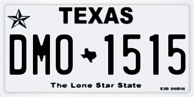 TX license plate DMO1515
