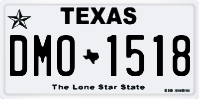 TX license plate DMO1518