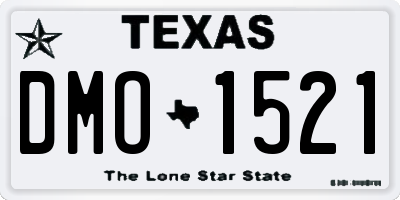 TX license plate DMO1521