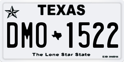TX license plate DMO1522