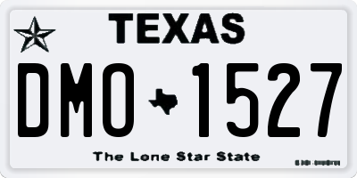 TX license plate DMO1527