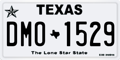 TX license plate DMO1529
