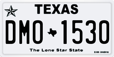 TX license plate DMO1530
