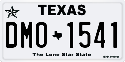 TX license plate DMO1541