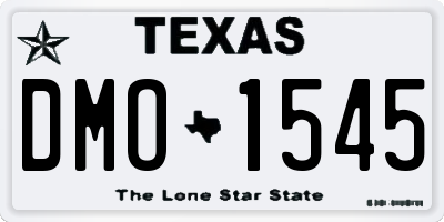 TX license plate DMO1545