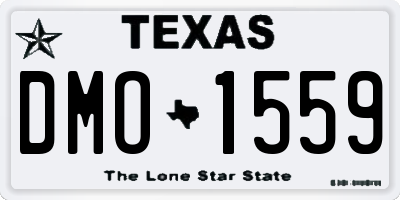 TX license plate DMO1559