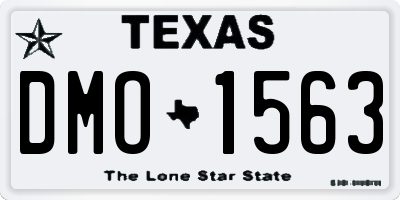 TX license plate DMO1563