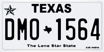 TX license plate DMO1564