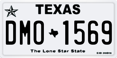 TX license plate DMO1569