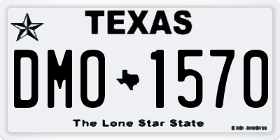 TX license plate DMO1570