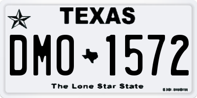 TX license plate DMO1572