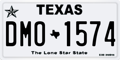 TX license plate DMO1574
