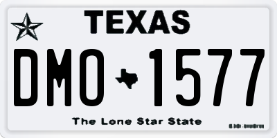 TX license plate DMO1577